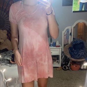 Large Rue21 stretchy pink and white dress
